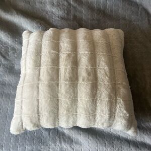 Luxurious White Faux Fur Pillow